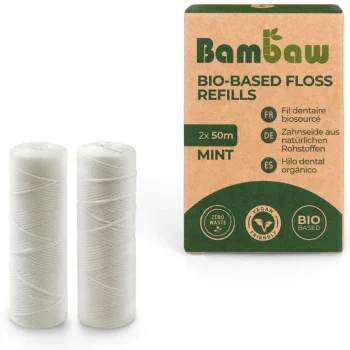 Конец за зъби с мента (пълнител) 2х50м - Bambaw